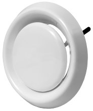 Kanalrist med lukke Ø175 mm - hvid